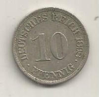 Monnaie, ALLEMAGNE, 1898 F, 10 Pfennig, Deutsches Reich - 10 Pfennig