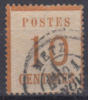 ALSACE LORRAINE : 10c BISTRE-BRUN N° 5 OBLITERATION PAR CACHET FRANCAIS DE METZ - Gebraucht