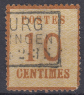 ALSACE LORRAINE : 10c BISTRE-BRUN N° 5 CACHET ALLEMAND STRASBURG LOTHRINGEN - Used Stamps