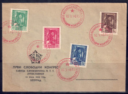 Jugoslawien 1946 - Postkongress, FDC Mit MiNr. 497 - 500 - FDC
