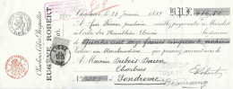 Quittance. Chèque. 1899 Eugène Robert Namur La Louvière Bruxelles Pondrôme Liège - 1800 – 1899
