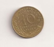 France 10 Centimes 1982 Cent Cents Centimes V3 - Andere & Zonder Classificatie
