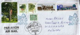 Arbres Noisetier à Bec & Noyer Noir Du Canada, Sur Lettre 2023 à Andorra (Principat) Avec Timbre à Date Arrivée Andorra - Storia Postale