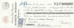 Quittance. Chèque. 1899 Eugène Robert Charleroi Namur Pondrôme Binche - 1800 – 1899