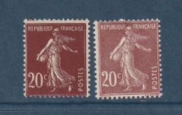 France - YT N° 139 ** - Neuf Sans Charnière - Variété De Couleur - 1907 - Nuovi