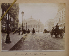Photo 1890's Avenue Opéra Paris Tirage  Vintage - Anciennes (Av. 1900)