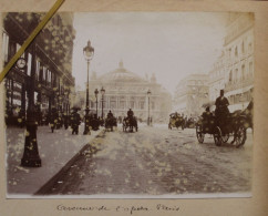 Photo 1890's Avenue Opéra Paris Tirage  Vintage - Ancianas (antes De 1900)