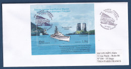 Saint Pierre Et Miquelon - Lettre Officielle - YT Bloc N° 19 - Navire Escorteur D'escadre Forbin - 2011 - Cartas & Documentos