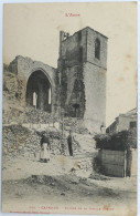 C. P. A. : 11 : CAPENDU : Ruines De La Vieille Eglise, Animé, Timbre En 1909 - Capendu