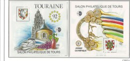 CNEP N°14 ET 15 NEUF** LUXE SALON PHILATELIQUE DE TOURS 1992 - CNEP