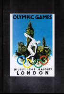 France 1948 Olympic Games London Interesting Postcard - Poster Of Olympic Games - Summer 1948: London