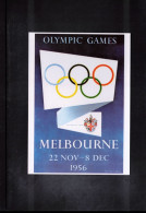 France 1956 Olympic Games Melbourne Interesting Postcard - Poster Of Olympic Games - Estate 1956: Melbourne