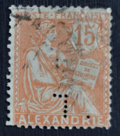 Alexandrie  1902/03 N°25 Ob Perforé CL TB - Usati