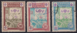 PARAGUAY 1933 - MLH/canceled - Sc# 330, 331, 334 - Paraguay