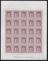 ALLEMAGNE / HAMBURG - Mi.20 1978 NEUDRUCK (Nordposta 78) - Sheet Of 25 - Nr.13131 - Hamburg (Amburgo)