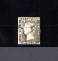 1672-ESPAÑA-SPAIN-ESPAGNE-SPANIEN.1850.ISABEL II.Edifil Nº 1A. Stamp USED. Sello Usado. - Usados