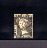 234-ESPAÑA-SPAIN-ESPAGNE-SPANIEN.1850.ISABEL II.Edifil Nº 1A. Stamp USED. Sello Usado. - Usados