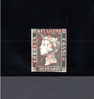 2106-ESPAÑA-SPAIN-ESPAGNE-SPANIEN.1850.ISABEL II.Edifil Nº 1A. Stamp USED. Sello Usado.RED Stamped. Matasellos ROJO. - Usados