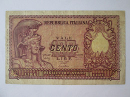 Italy 100 Lire 1951 Banknote See Pictures - 100000 Lire