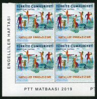 Türkiye 2019 Mi 4494 MNH Disabled Persons Week, Disabilities, Wheelchair [Block Of 4] - Unused Stamps