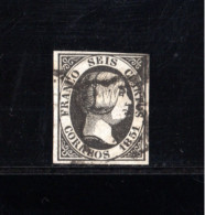 2705-ESPAÑA-SPAIN-ESPAGNE-SPANIEN.1851.ISABEL II.Edifil Nº 6. Stamp USED. Sello Usado. - Usados