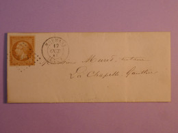BX12 FRANCE  BELLE  LETTRE 1857 PETIT BUREAU MORMANT A LA CHAPELLE+NAPOLEON N°13 PC  +AFF. INTERESSANT +++ - 1853-1860 Napoléon III
