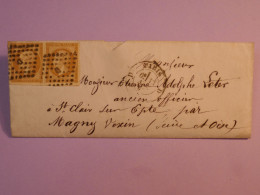 BX12 FRANCE  BELLE  LETTRE 1860 PARIS A MAGNY+ 2X NAPOLEON N°13 +AFF. PLAISANT +++ - 1853-1860 Napoleone III