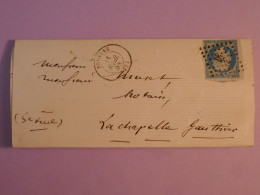 BX12 FRANCE  BELLE  LETTRE 1858 PROVINS   A LA CHAPELLE GAUTHIER+   NAPOLEON N°14 BORDé+ +AFF. PLAISANT +++ - 1853-1860 Napoleone III