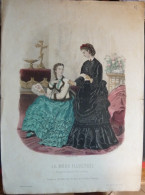 La Mode Illustrée 1870 - Gravure D'époque XIXème ( Déstockage Pas Cher) Réf;  Réf; B 04 - Antes De 1900