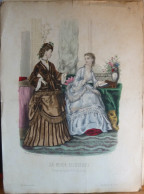 La Mode Illustrée 1870 - Gravure D'époque XIXème ( Déstockage Pas Cher) Réf;  Réf; B 07 - Before 1900