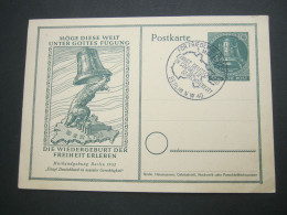1952 , Sonderganzsache : Wiedergeburt Der Freiheit , Mit Sonderstempel - Postcards - Used