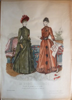 La Mode Illustrée 1888 - Gravure D'époque XIXème ( Déstockage Pas Cher) Réf;  Réf; B 15 - Vor 1900