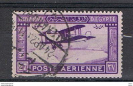 EGYPT:  1947  AIR  MAIL   -  27 M. USED  STAMP  -  YV/TELL. 1 - Poste Aérienne