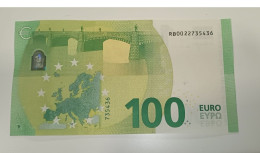 100 Euro GERMANY R002 H2 - Serial Number RB0022735436 - UNC NEUF FDS - 100 Euro