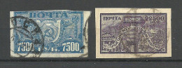 RUSSLAND RUSSIA 1922 Michel 177 & 179 O - Gebraucht