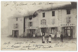 CPA 38 L'Albenc La Place Café Bourgaru Près Vinay Saint Marcellin Tullins Fures Cognin Les Gorges St Gervais Varacieux - L'Albenc