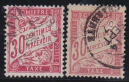 France  .  Y&T   .  Taxe 33/34  (2 Scans)   .     O      .     Oblitéré - 1859-1959 Used