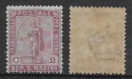 San Marino 1899 Statua Della Libertà C2 Sa N.32 Nuovo Integro MNH ** - Nuovi