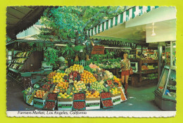 LOS ANGELES Farmers Market VOIR ZOOM Jeune Femme Faisant Son Marché VOIR DOS Timbre Amadeo P. Giannini Non Oblitéré - Los Angeles