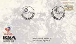 Zuid Afrika 1995, Date Stamp Card, Two Oceans Aquarium - Brieven En Documenten