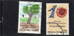 1989 Nazioni Unite - Ginevra - 10 Anni Dell'ufficio ONU A Vienna - Used Stamps