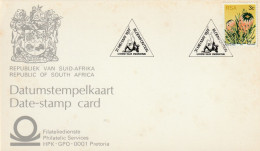 Zuid Afrika 1977, Date Stamp Card, Gewond Naar Onoorwonne - Lettres & Documents