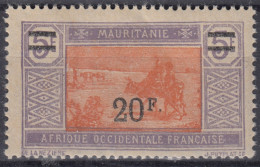 MAURITANIE : 5F SURCHARGE 20F N° 56 NEUF ** GOMME SANS CHARNIERE - Neufs