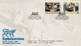 Bophutswana 1991, Date Stamp Card, Cape Town National Philatelic Exhibition - Bofutatsuana