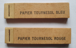 2 Anciens Petits Paquets De Papier Tournesol Rouge Et Bleu - Réactifs Pour Mesurer Le Ph D'une Solution - Sonstige & Ohne Zuordnung