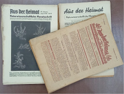 53 Versch. Monatshefte Zw. 1926 & 1941 / "Aus Der Heimat" "Der Naturforscher"  "Natur Und Kultur" - Autres & Non Classés