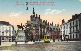 BELGIQUE - ANVERS - Statue Léopold I Et Banque Nationale - Carte Postale Ancienne - Antwerpen