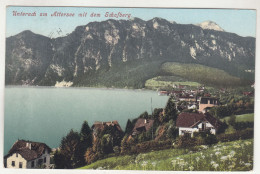 D2910) UNTERACH Am ATTERSEE Mit Dem Schafberg - ALT !! Häuser Details U. Blumenwiese 1911 - Attersee-Orte