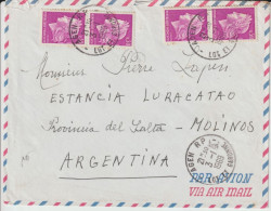 1969 - CHEFFER - ENVELOPPE Par AVION De AGEN => MOLINOS (ARGENTINE) !! - 1967-1970 Marianne De Cheffer