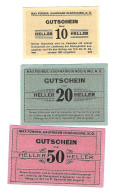 *notgeld   Austria  Nochling   10+20+50 Heller 675a    Cat Val 9,00 Euro - Autriche